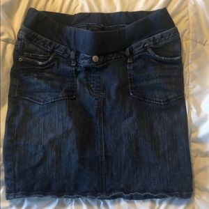 Maternity pencil jean skirt